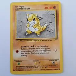 Sandshrew #62/102 Pokemon Card 1999 Base Set - Image 1