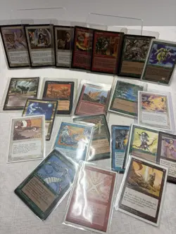 Massive Vintage Magic The Gathering 700+ Card Lot 1994-2000 42 Binder Pages MTG - Image 2