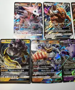 Pokemon GX Holo Promo Card Lot - Charizard, Lycanroc, Raikou, Machamp, Tauros - Image 2
