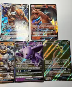 Pokemon GX Holo Promo Card Lot - Charizard, Lycanroc, Raikou, Machamp, Tauros - Image 3