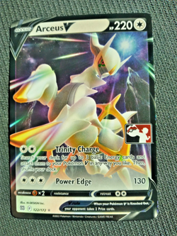 Arceus V 122/172 PLAY! Pokemon Prize Pack 2 card - ULTRA RARE! - Image 1