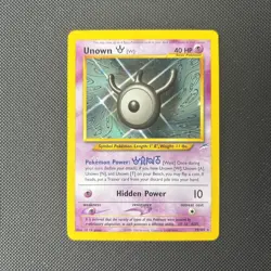 Pokemon Card Neo Destiny Unown W 29/105 - Image 1