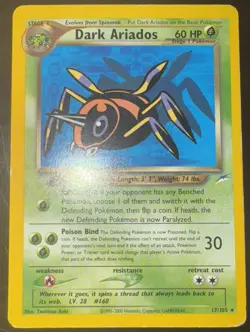 Pokemon TCG Dark Ariados Neo Destiny Card 17/105 Regular Rare - Image 1