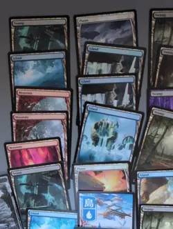 MTG 66 Full Art Basic Lands Only Card Lot.As Shown. Some Foils Mana Bling - Image 3
