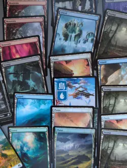 MTG 66 Full Art Basic Lands Only Card Lot.As Shown. Some Foils Mana Bling - Image 4