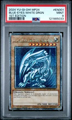 Blue-Eyes White Dragon Quarter Century Secret Rare Yugioh Dueling Mirrors PSA 9 - Image 1