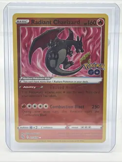 Pokemon Go Radiant Charizard TCG Card Holo Radiant Rare 011/078 - Image 1