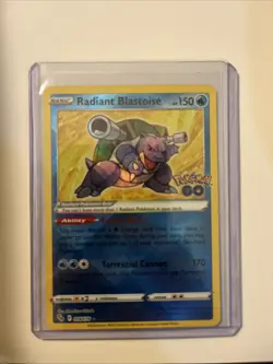 Radiant Blastoise 018/078 Pokemon GO Stamped Radiant Rare Holo Pokemon Card NM - Image 1