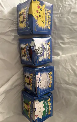 1999 Burger King Pokemon 23K Gold Plated Cards Set of 4: Mewtwo Pikachu +2 More - Image 2