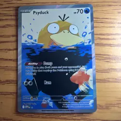 Psyduck FAN ART Custom Made Holo Full Art Pokemon Card - Image 1