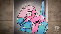 Porygon 05/10 New Beginnings by VOK (Hand Painted Pokemon Card) - Image 2