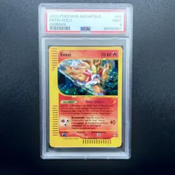 Pokemon TCG Karte - Entei Holo H8/H32 Aquapolis Deutsch - Mint PSA 9 - Image 1