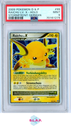 RAICHU LV.X-HOLO STORMFRONT GER POKEMON GER DIAMOND & PEARL 2009 99 PSA 9 - Image 1
