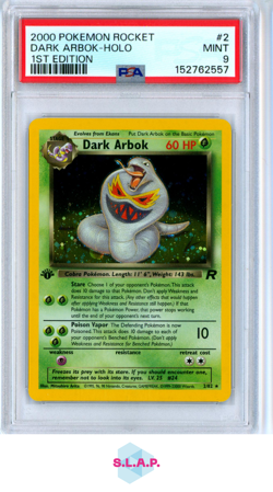 DARK ARBOK-HOLO 1ST EDITION POKEMON ROCKET 2000 2 PSA 9 - Image 1