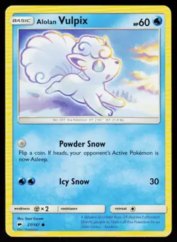 Alolan Vulpix 27/147 Common Burning Shadows Pokemon Lightly Played - Image 1