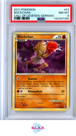 NOCKCHAN CALL OF LEGENDS-GERMAN POKEMON CALL OF LEGENDS 2011 57 PSA 8 - Image 1