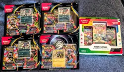 Pokemon Phantasmal Flames 3 Packs & First Partner Illustration - Image 1
