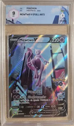 🍀Pokemon Graad 9 Mewtwo V 072/078 ITALIANO pokemon Go 🍀 - Image 1