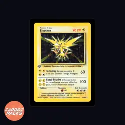 Carte Pokemon Electhor 16/102 HOLO Set de Base Edition 1 Exc. 🇫🇷🔥 - Image 2