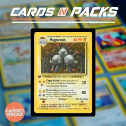 Carte Pokemon Magneton 9/102 HOLO Set de Base Edition 1 MP 🇫🇷🔥 - Image 1