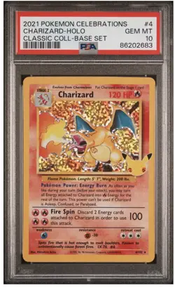 2021 POKEMON Celebrations | CHARIZARD HOLO 4/102 |ENG | BASE SET | PSA 10 GEM MT - Image 1