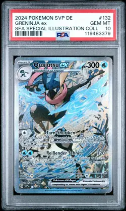 Pokemon Quajutsu ex PSA 10 132 SVP Special Illustration Rare DE - Image 1