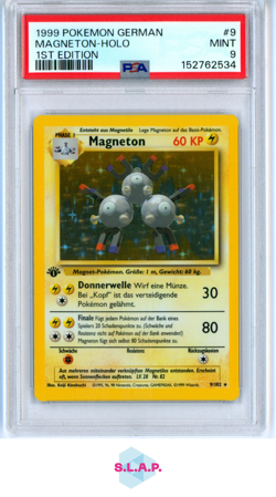 MAGNETON-HOLO 1ST EDITION POKEMON GERMAN 1999 9 PSA 9 - Image 1