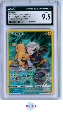 PIKACHU POKEMON TG05 2022 LOST ORIGIN TRAINER GALLERY HOLO GERMAN CGC 9.5 - Image 1