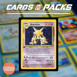 Carte Pokemon Alakazam 1/102 HOLO Set de Base Edition 1 Exc. 🇫🇷🔥 - Image 1