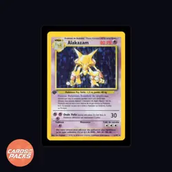 Carte Pokemon Alakazam 1/102 HOLO Set de Base Edition 1 Exc. 🇫🇷🔥 - Image 2