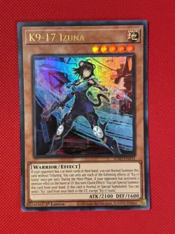 Yugioh! K9-17 Izuna - JUSH-EN031 - Ultra Rare 1st Edition NM - Image 1