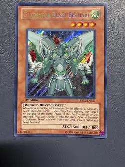 Konami Yu-Gi-Oh! TCG Gladiator Beast Bestiari 1st Ed Secret Rare Holo LCGX-EN237 - Image 4