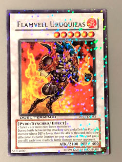 yugioh FLAMVELL URUQUIZAS DT01-EN033 DUEL TERMINAL PARALLEL RARE near mint - Image 2