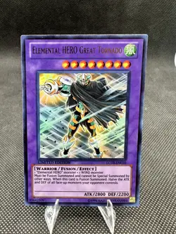 Yugioh Elemental HERO Great Tornado LC02-EN010 Ultra Rare Limited Edition NM - Image 1