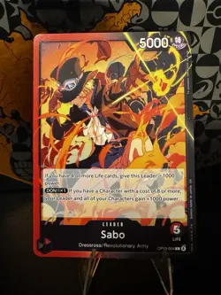 One Piece CCG Sabo (004) OP13-004 Carrying On His Will Regular - Image 1