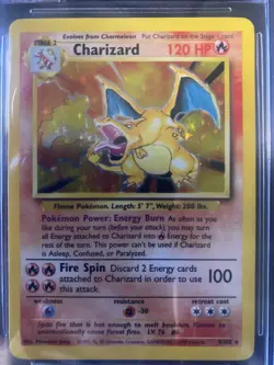 BGS 8.5 Charizard 4/102 Pokemon Base Set Unlimited Holo Card R 1999 - Image 3
