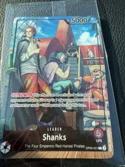 One Piece Shanks PSA Promo Card Exclusive OP09-001 Sealed - Image 1