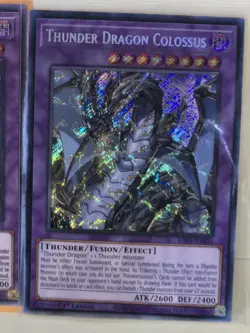 Thunder Dragon Colossus Secret Rare 1st Edition Yugioh TCG Card Lot NM/M - Image 2