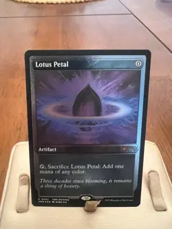 Lotus Petal Magic The Gathering 30th Anniversary Play Foil Etched Promo Card - Image 1