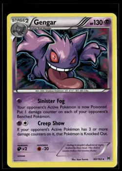 Pokemon TCG 2015 Gengar Holo Rare Card 60/162 XY Breakthrough LP/MP - Image 1
