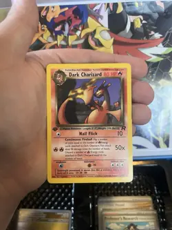 Pokemon Card TCG Dark Charizard Team Rocket 4 non-Holo 1st Edition Very Clean! - Image 1