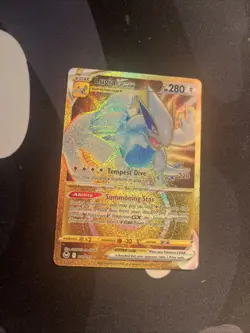 Pokemon TCG SWSH Silver Tempest Lugia VSTAR Card 211/195 Gold Secret Rare NM/M - Image 1