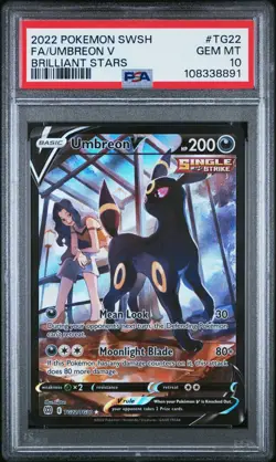 PSA 10 Umbreon V #TG22 Brilliant Stars Full Art Gem Mint Pokemon Card 4a - Image 1