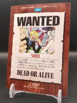 Sanji #36 One Piece Carddass Masters Card 2000 Bandai Japanese TCG CCG JUMP B1 - Image 2