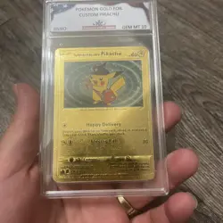 Special Delivery Pikachu Gold Foil Pokemon Card Promo SWSH074 FanArt - Image 1