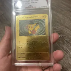 Special Delivery Pikachu Gold Foil Pokemon Card Promo SWSH074 FanArt - Image 3