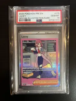 Pokemon TCG Trainer Lacey Prismatic Evolutions Holo Card 175/131 PSA 10 - Image 1
