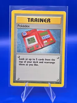 Pokedex Base Set Regular Trainer Card Pokemon Lightly Played - Image 1