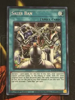 Yu-Gi-Oh! TCG Sales Ban Battle of Chaos 1st Edition Secret Rare Card BACH-EN063 - Image 1