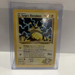 Lt. Surge's Electabuzz Gym Heroes 6/132 Holo Ultra Rare Pokemon TCG Card LP - Image 1